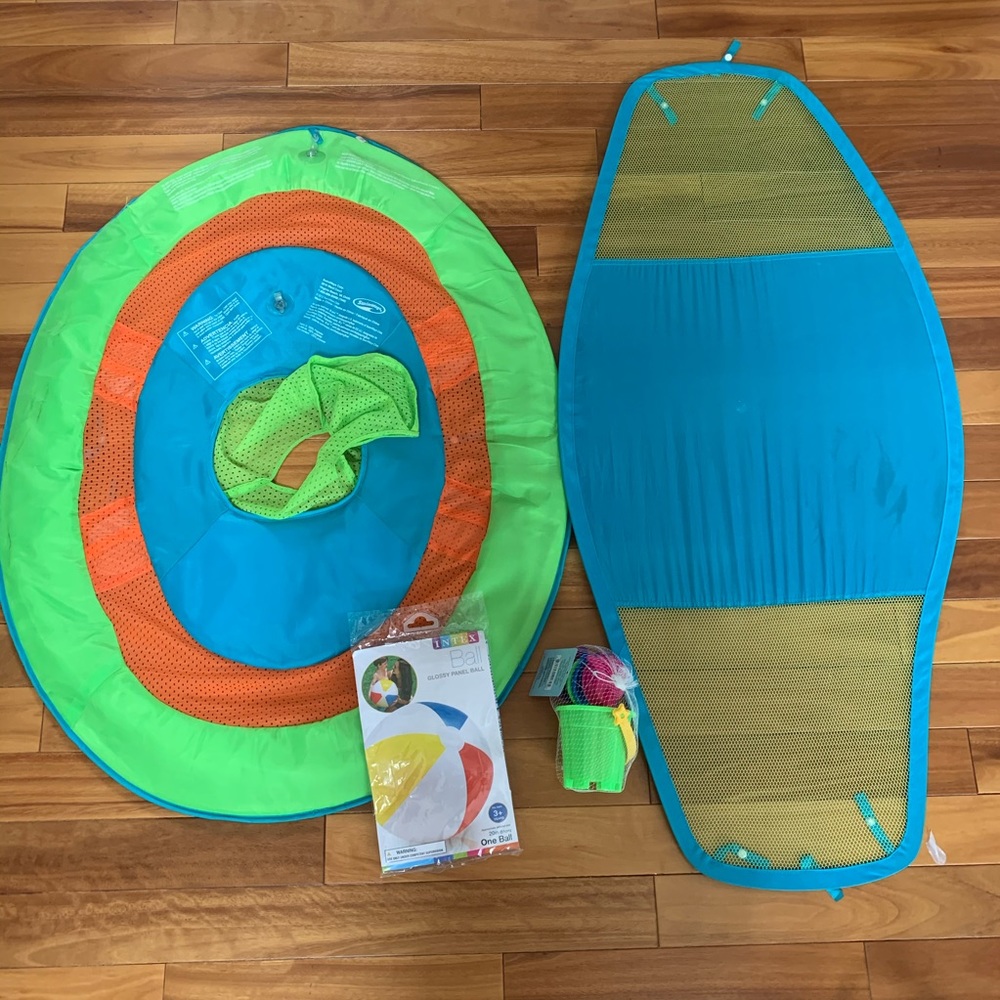Swimways Baby Canopy Pool Float, Sand Toys, Ball